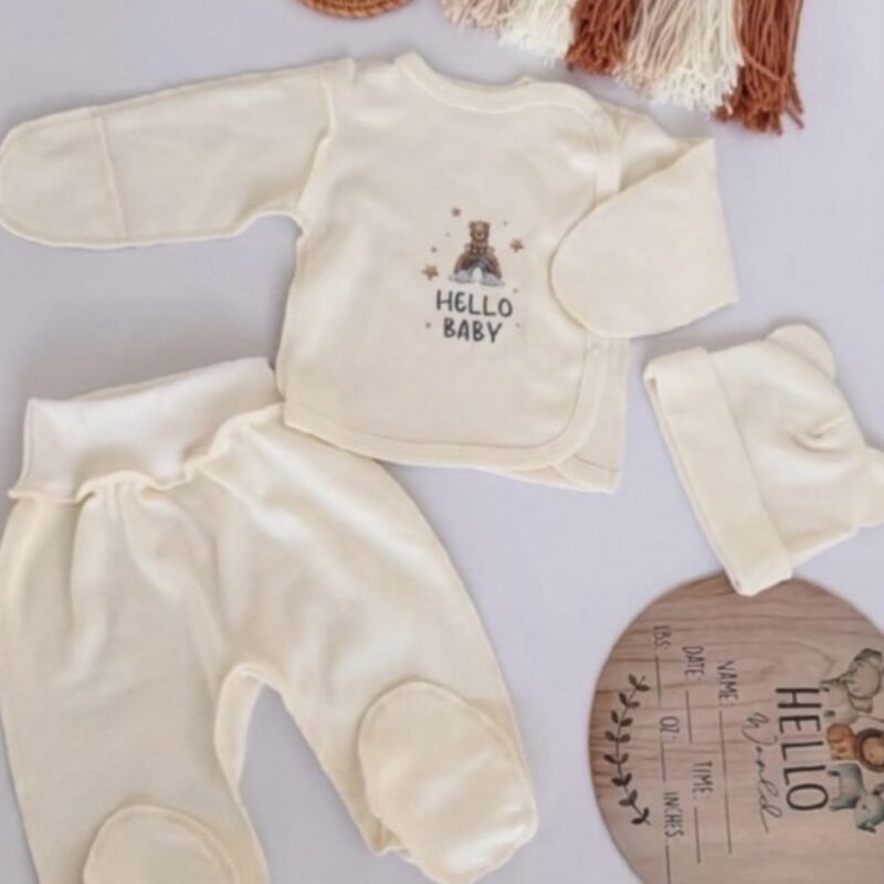 חליפה ניובורן "Hello Baby"