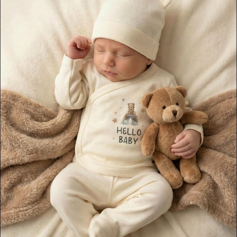 חליפה ניובורן "Hello Baby"